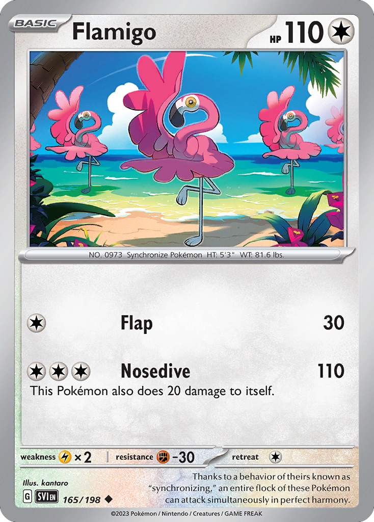 Scarlet & Violet Flamigo #165/198